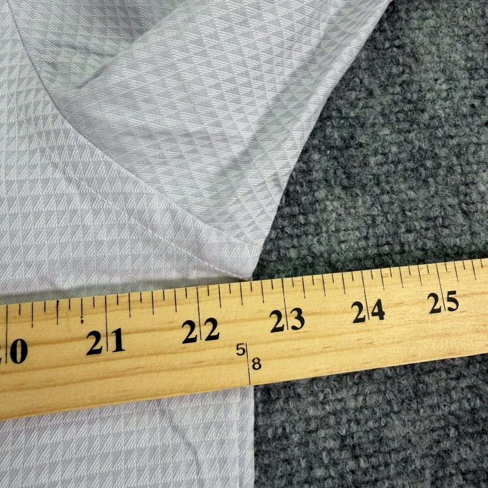 Van Heusen Dress Shirt Mens 16 32 33 Large Light Purple Broadcloth Wrinkle Free - Picture 11 of 14